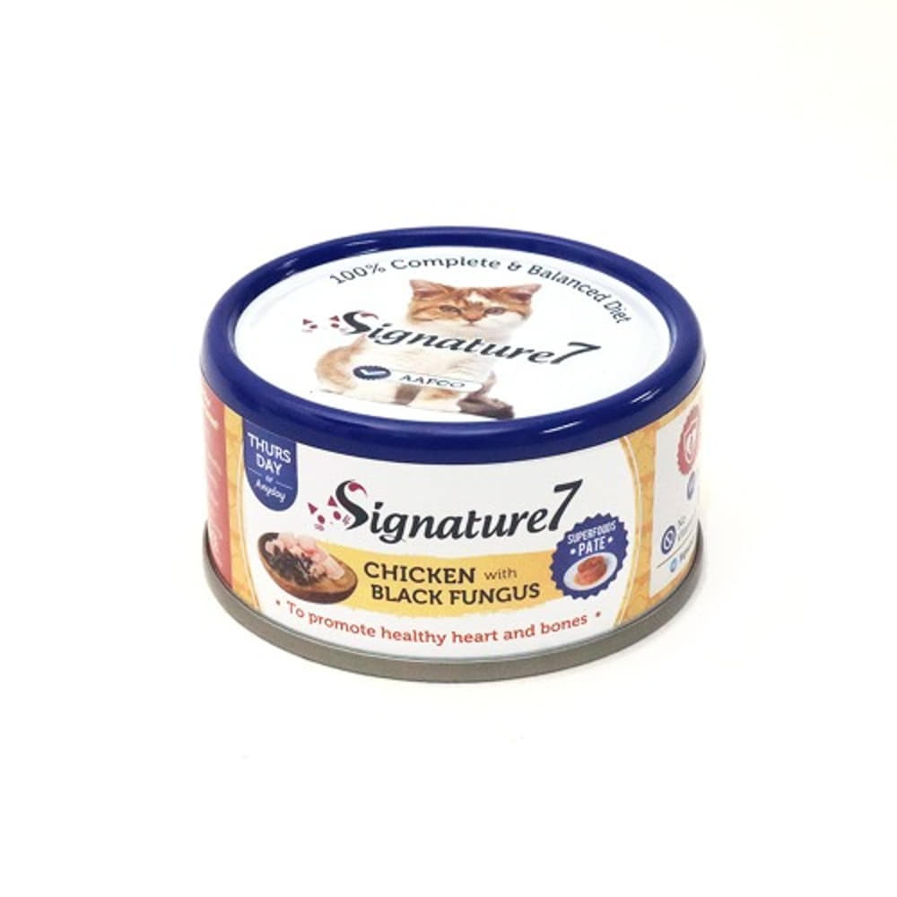 시그니처7 파테 닭고기와 목이버섯 (목) 80g [12개] /고양이습식사료 주식캔