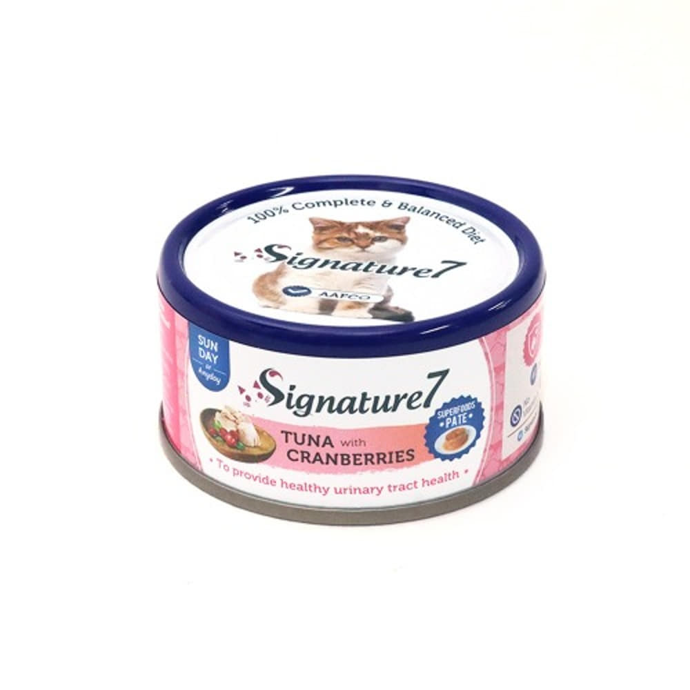시그니처7 파테 참치와 닭고기 &amp; 크랜베리 (일) 80g [12개] /고양이습식사료 주식캔