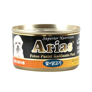 아리아스 강아지 캔 (쌀 + 닭고기) 100g [24개]