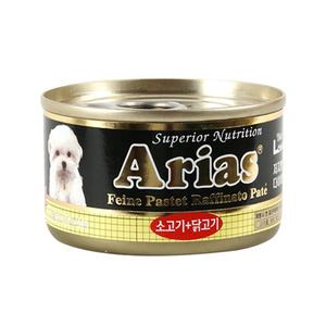 아리아스 강아지 캔 (소고기 + 닭고기) 100g [24개]