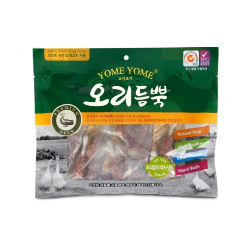프리미엄 애견간식 요미요미 오리듬뿍 오리닭다리 사사미 400g (유럽최고 품질인증 - BRC인증 제품)