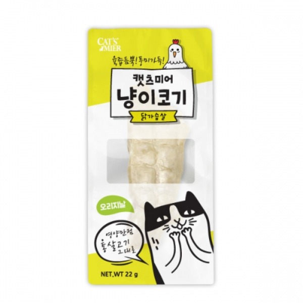 캣츠미어 냥이코기-고양이간식, 닭가슴살▶오리지날◀ 22g, 24개-1BOX