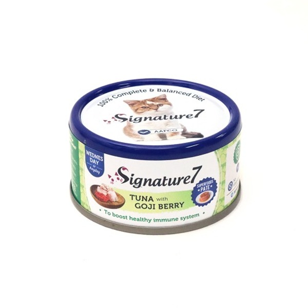 시그니처7 파테 참치와 닭고기 &amp; 고지베리 (수) 80g /고양이습식사료 주식캔