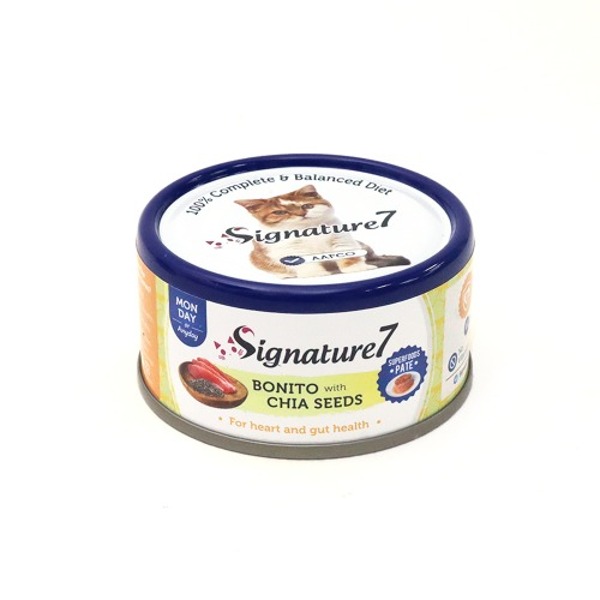 시그니처7 파테 가다랑어와 닭고기 &amp; 치아씨드 (월) 80g /고양이습식사료 주식캔