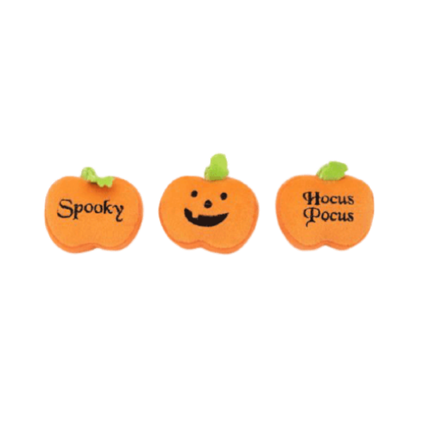 지피포우즈 ZippyPaws Halloween_미니즈 호박 3pack