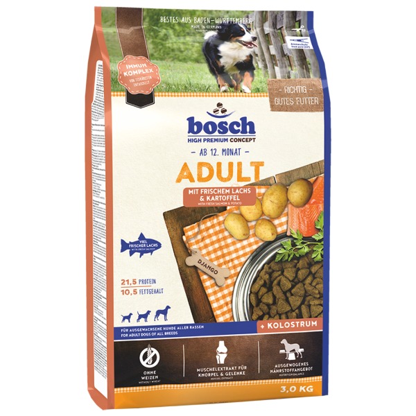 보쉬 HPC 어덜트 연어&amp;감자 강아지사료 3kg