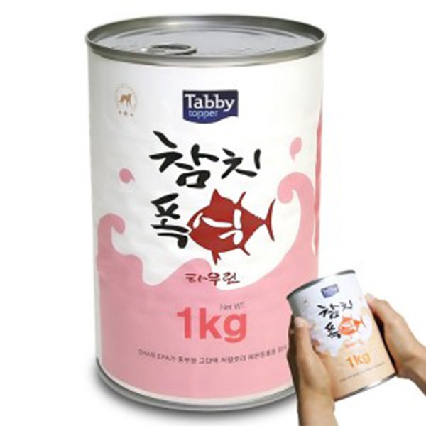 테비 참치 폭식 1kg×6개(1박스) - 타우린(대용량 고양이캔)