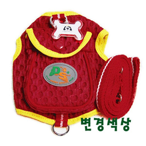 도기스쿨 배낭형 포켓 일반가슴줄 (빨강)